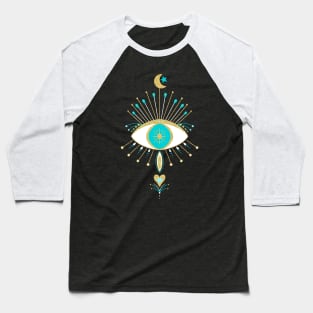 Turquoise and gold mystic eye Baseball T-Shirt